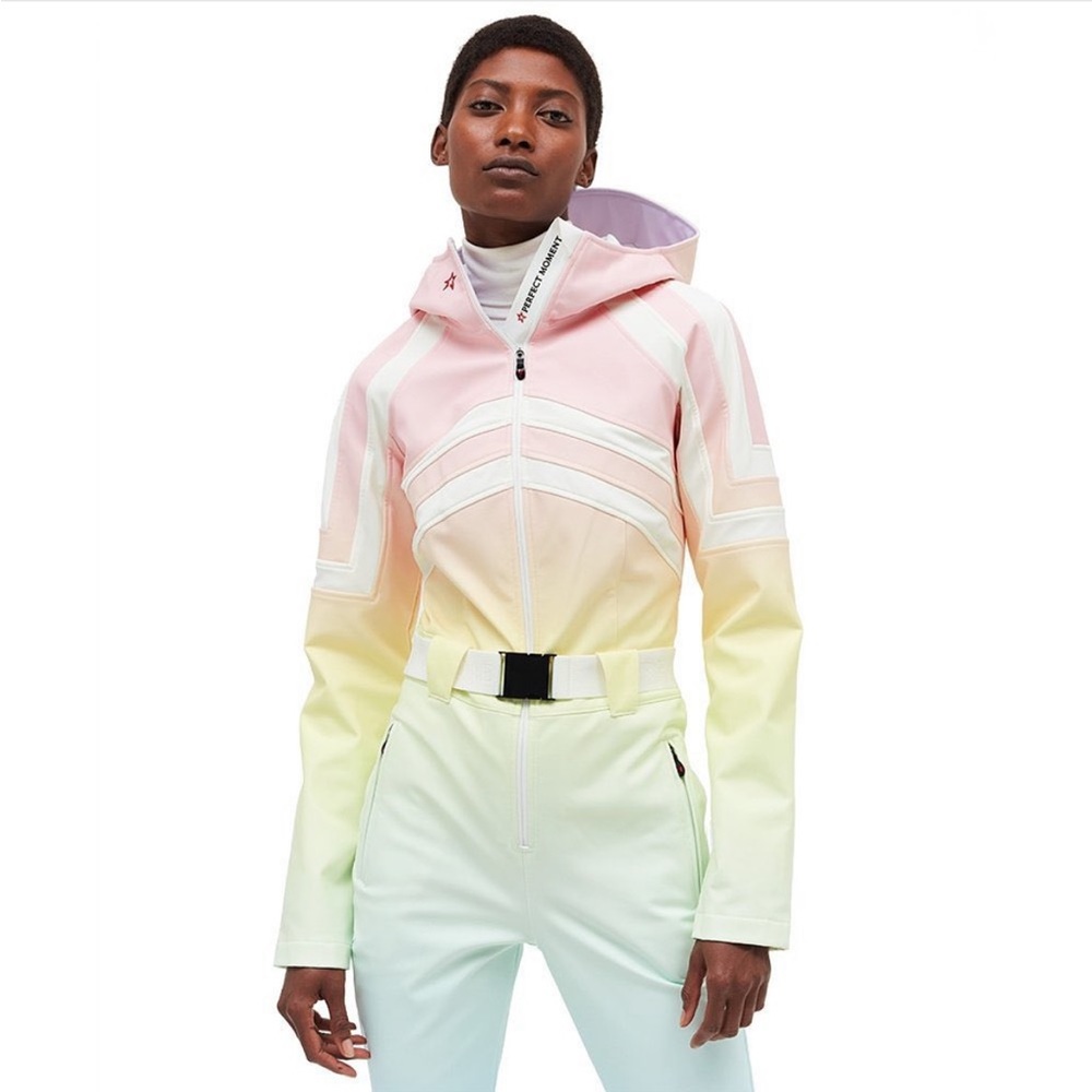 Perfect Moment rainbow ombré ski suit